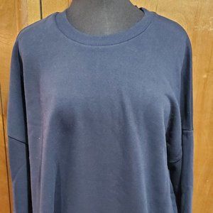 Women's Black Plus Oversized Loose Fit Sweatshirt